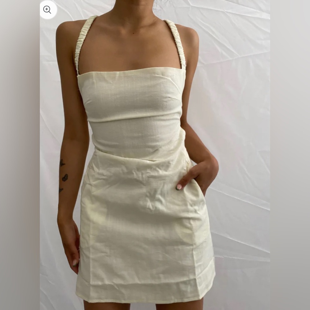 Square Neckline Mini Dress